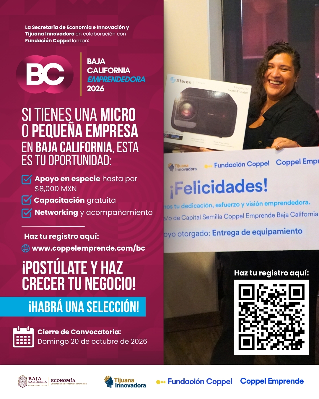 LANZAN CONVOCATORIA BAJA CALIFORNIA EMPRENDEDORA 2026
